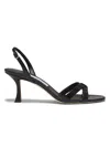 Jimmy Choo Midnight Blue Suede Elsy 70 Sandals In Black