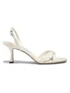 Jimmy Choo Elsy 70 Leather Slingback Sandals In White