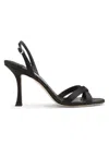 Jimmy Choo Midnight Blue Suede Elsy 70 Sandals In Black