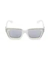Jimmy Choo Women's Embellished Rectangle Sunglasses In White