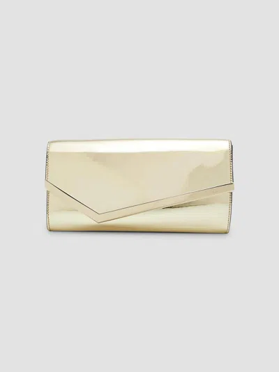 Jimmy Choo Women's Emmie Metallic Leather-blend Clutch In Gold
