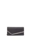 Jimmy Choo Structured Leather Clutch With Metallic Accent In Multicolor