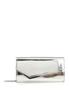 Jimmy Choo Women Emmie Sillver Clutch In Silver