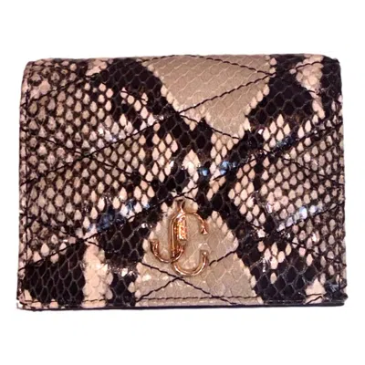 Jimmy Choo Women's Farone Animal Print Leather Card Case Wallet In Brown