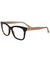 Jimmy Choo Women's 50mm Havana Nude Opticals In Brown