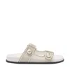 Jimmy Choo Fayence Logo Flat Sandals