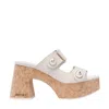 Jimmy Choo Heeled Sandals With Pearl Logo Buttons