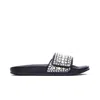 Jimmy Choo Fitz Embellished Canvas-leather Slides
