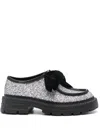 Jimmy Choo Marlow Glittered Velvet Bow Loafers In Silver