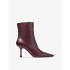 Jimmy Choo Cycas 80 Lambskin Ankle Boots In Garnet