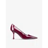 Jimmy Choo Ixia 80 Leather Pumps In Red