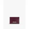Jimmy Choo Umika Logo-plaque Leather Card Holder In Garnet/antique