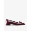 Jimmy Choo Womens Garnet/crystal Ravi Flat Crystal-embellished Patent-leather Ballerina Pumps&nbsp;&nbsp; In Garnet/crystal