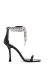 Jimmy Choo Verity 100 Crystal Embellished Leather Sandals In Black