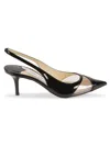 Jimmy Choo Slingback-pumps Aus Lackleder Und Pvc