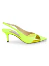 Jimmy Choo Women's Ginnie Pump 65mm Patent Slingback Low-heel Pumps