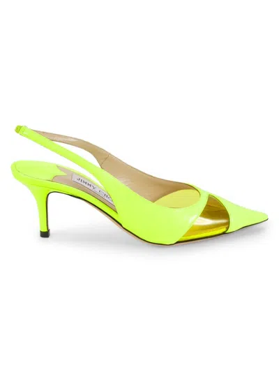 Jimmy Choo Women's Ginnie Pump 65mm Patent Slingback Low-heel Pumps