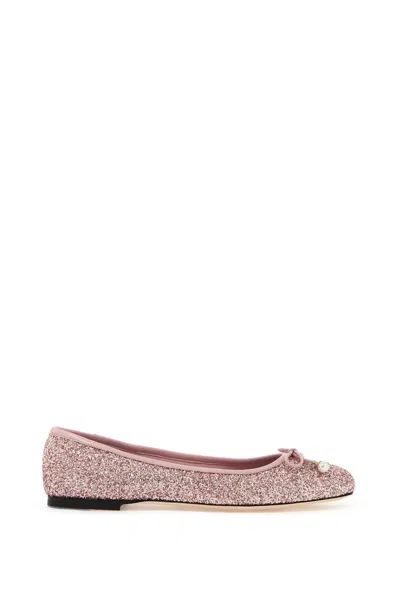 JIMMY CHOO WOMEN'S GLITTERY ELM BALLET