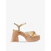 Jimmy Choo Heloise Wedge 95 In Gold