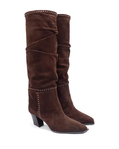 Jimmy Choo Women's Hart Stitch Kb 60 Knee High Boots In Brown