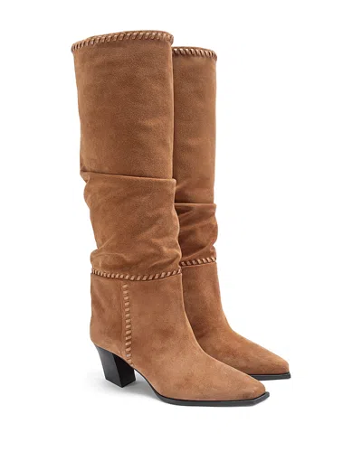 Jimmy Choo Women's Hart Stitch Kb 60 Knee High Boots In Brown
