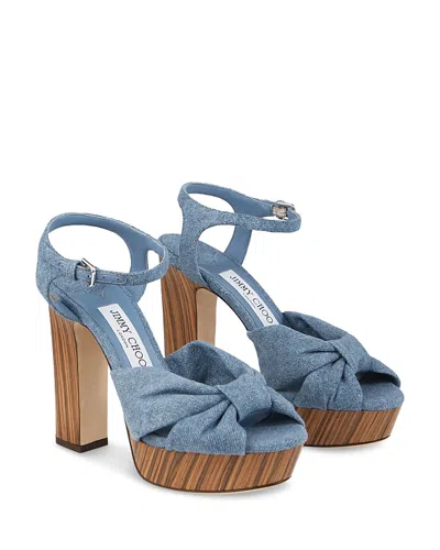 Jimmy Choo Women's Heloise 120 Sandals In Blue