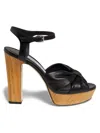 Jimmy Choo Women's Heloise 120mm Leather Platform Sandals In Black