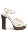 Jimmy Choo Heloise Leather Platform Sandals In Multi