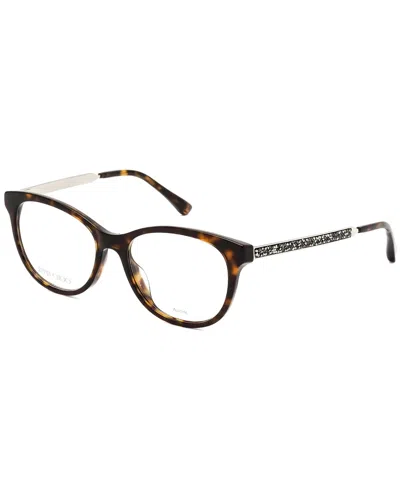 Jimmy Choo Demo Oval Ladies Eyeglasses Jc202 0086 52 In Tortoise