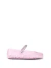 Jimmy Choo The Jelly Glitter Crystal-strap Ballerina Flats In Pink
