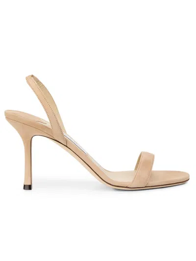 Jimmy Choo Women's Jenn 85mm Suede Slingback Sandals In Neutral