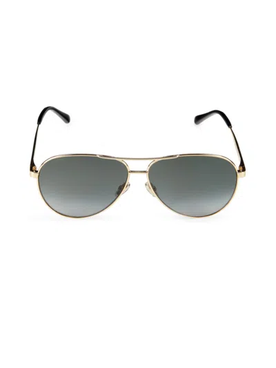 Jimmy Choo Women's Jimena 60mm Aviator Sunglasses In Gold Grey