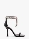 Jimmy Choo Verity 100 Crystal Embellished Leather Sandals In Black