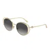 Jimmy Choo Jc 4003hb Women's Sunglasses - 53mm, Gold Frame With Grey Gradient Lenses In Gold