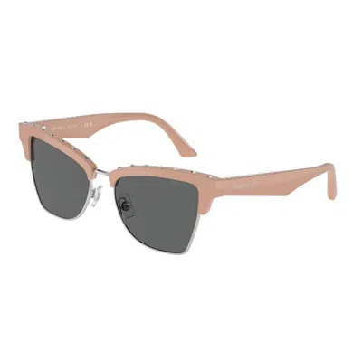 Jimmy Choo Grey Butterfly Ladies Sunglasses Jc50145 019875 54 In Neutral