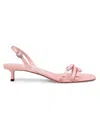 Jimmy Choo 35mm Strappy Leather Sandals In Pink