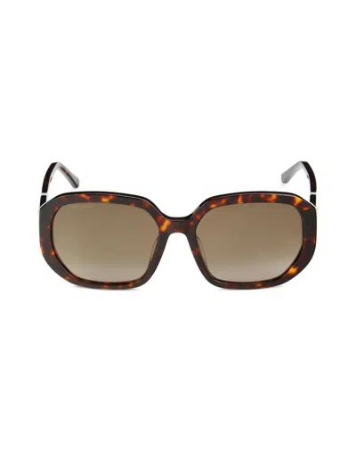 Jimmy Choo Women's Karly 57mm Geometric Sunglasses In Brown