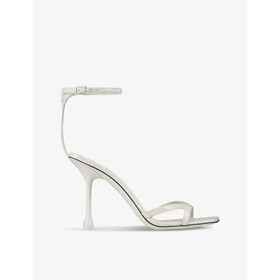 Jimmy Choo Womens Latte Ixia 95 Patent-leather Heeled Sandals