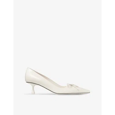 JIMMY CHOO WOMENS LATTE SCARLETT 50 LEATHER COURTS EUR 41 / 8 UK