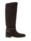 Jimmy Choo Suede Lawton Kb Flat Boots Women In Brown