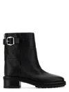 Jimmy Choo 'brooklyn' Black Ankle Boots With Buckle