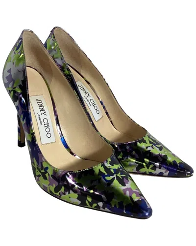 Jimmy Choo Women's Leather Camo Print Floral Pump (authentic Pre-loved)