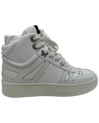 Pre-owned Jimmy Choo Women's Leather Hawaii High-to Sneaker (authentic Pre-loved)