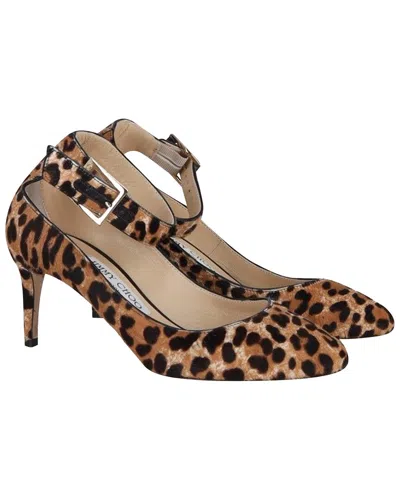 Jimmy Choo Women's Leather Helena 65 Leopard Print Pump (authentic Pre-loved) In Animal Print