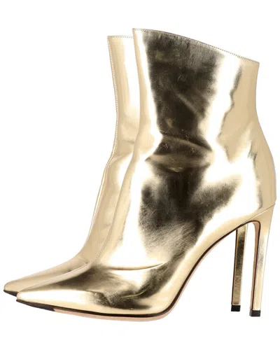 Jimmy Choo Women's Leather Hurley 100 Ankle Boot (authentic Pre-loved) In Gold