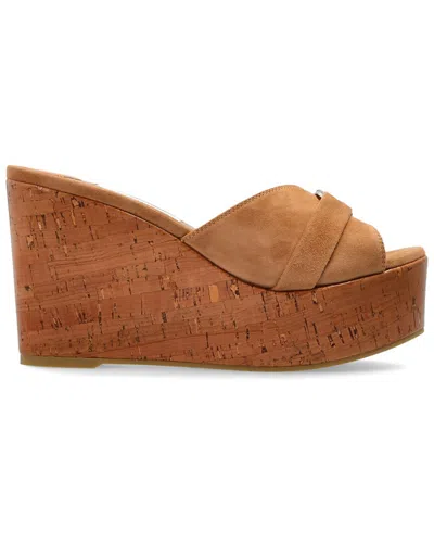 Pre-owned Jimmy Choo Women's Leather Leda 100 Wedge Sandal (authentic Pre-loved)