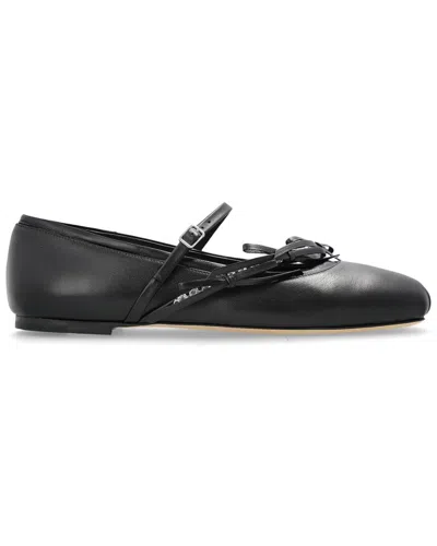 Pre-owned Jimmy Choo Women's Leather Loli Ballerina Flat (authentic Pre-loved)