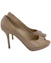 Jimmy Choo Luna Peep-toe Pumps In Nude Patent Leather In Neutral