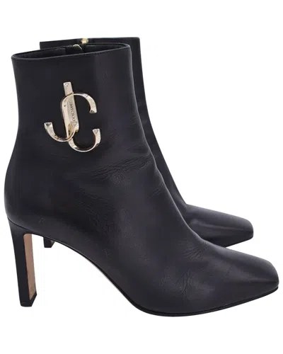 Pre-owned Jimmy Choo Women's Leather Minori Bootie (authentic Pre-loved)