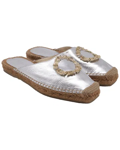 Pre-owned Jimmy Choo Women's Leather Nadene Flat Espadrille (authentic Pre-loved)